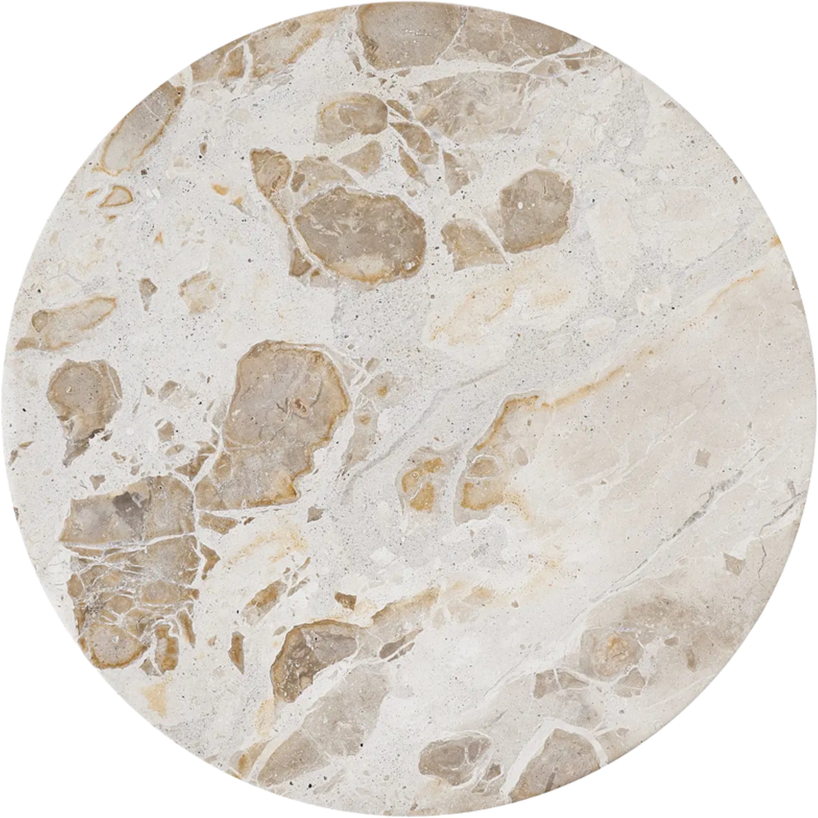 Plateau en marbre beige/gris avec nervures pour Componibili 30 cm - The Cool Republic — 397503.jpg