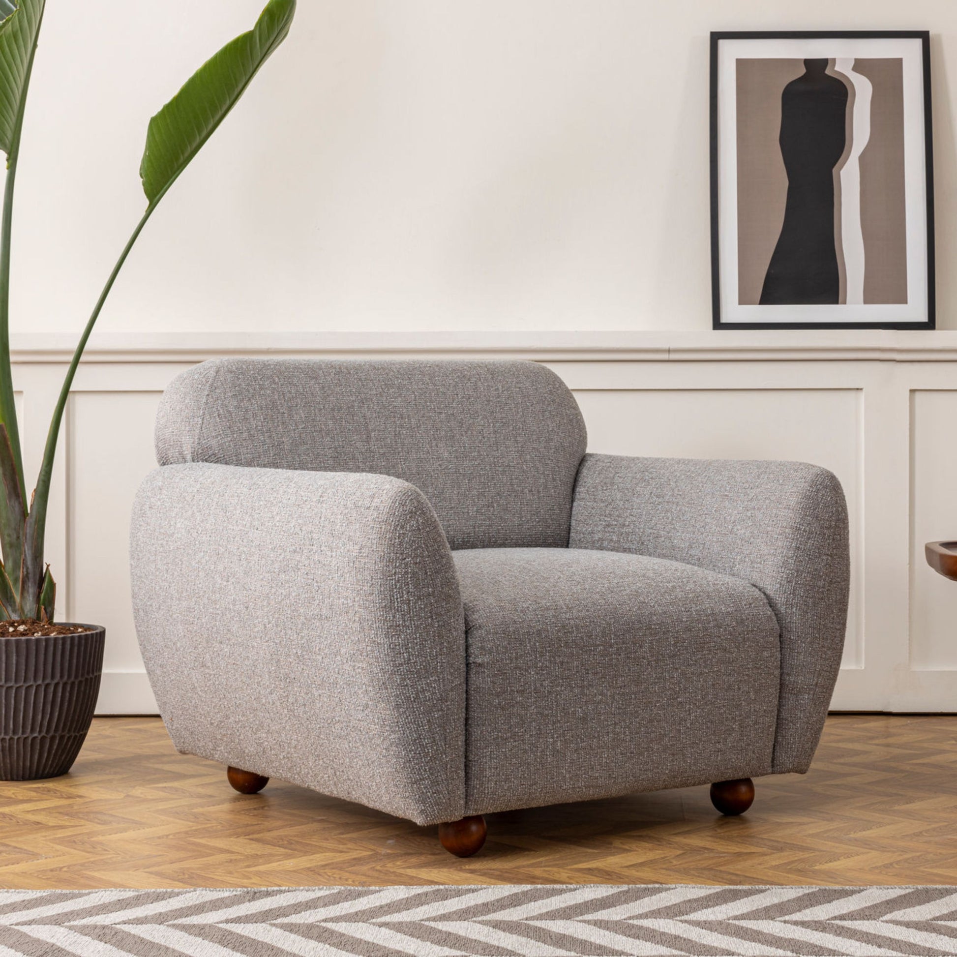 Fauteuil en tissu gris clair avec accoudoirs 90x86cm Eddy - Home Design — 397603.jpg