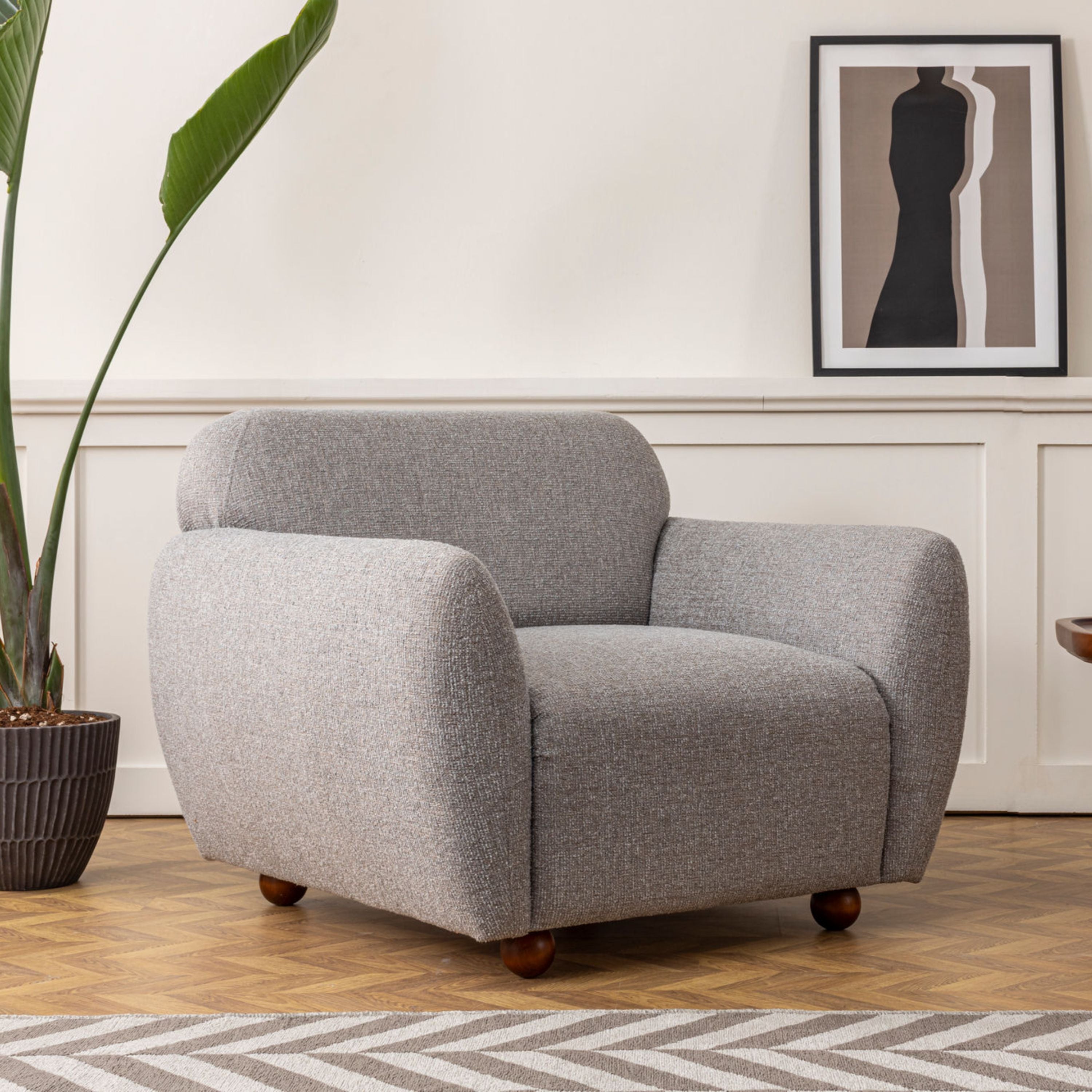 Fauteuil en tissu gris clair avec accoudoirs 90x86cm Eddy - Home Design — 397603.jpg