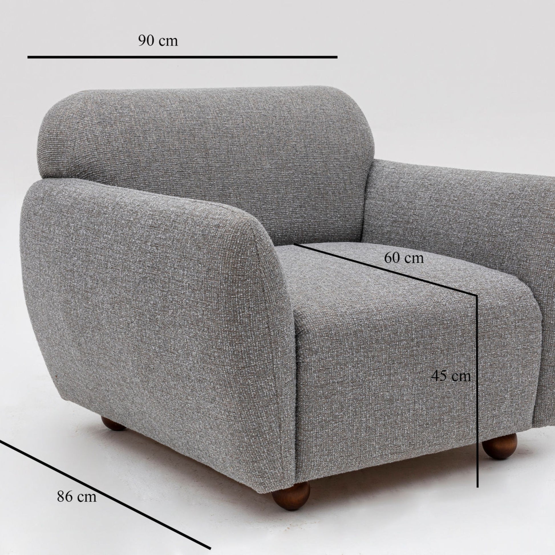 Fauteuil en tissu gris clair avec accoudoirs 90x86cm Eddy - Home Design — 397612.jpg