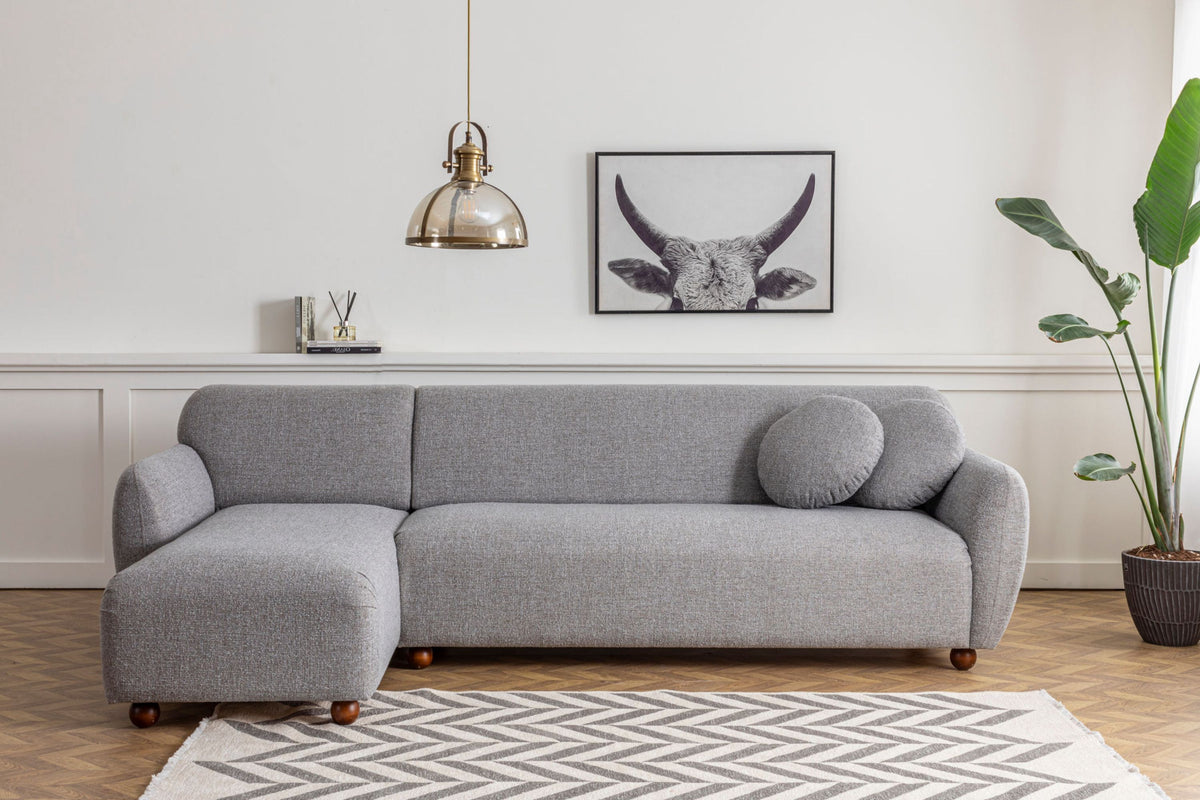 Canapé d'angle gauche en tissu gris chiné 273x93x86cm Eddy - Home Design — 398957.jpg