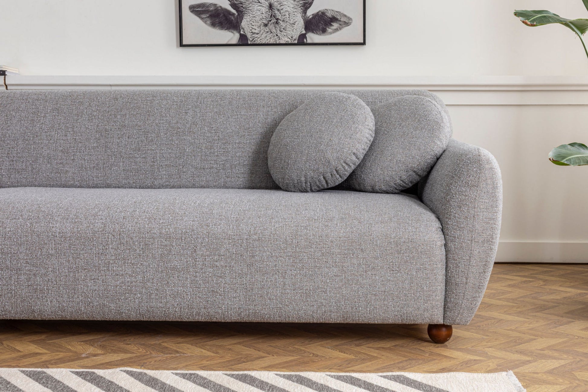 Canapé d'angle gauche en tissu gris chiné 273x93x86cm Eddy - Home Design — 398959.jpg