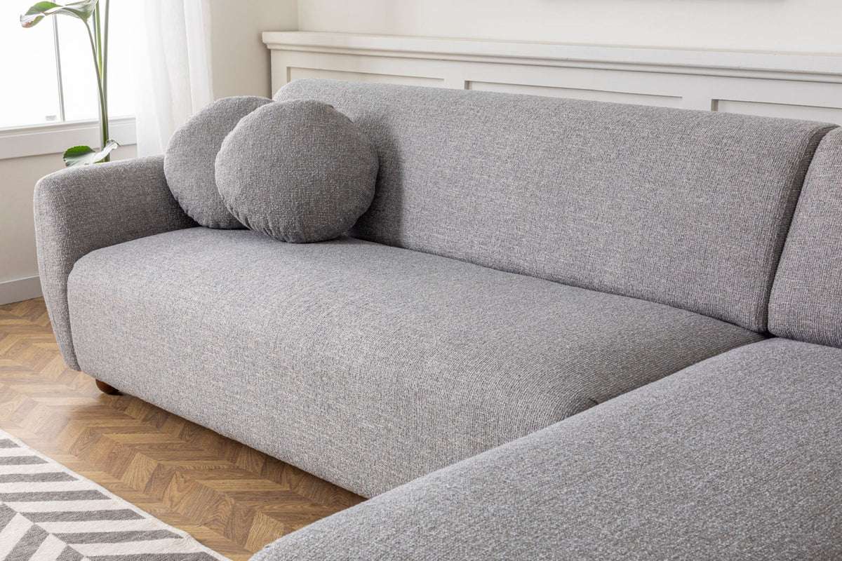 Canapé d'angle droite en tissu gris chiné 273x93x86cm Eddy - Home Design — 398970.jpg