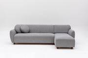 Canapé d'angle droite en tissu gris chiné 273x93x86cm Eddy - Home Design — 398973.jpg