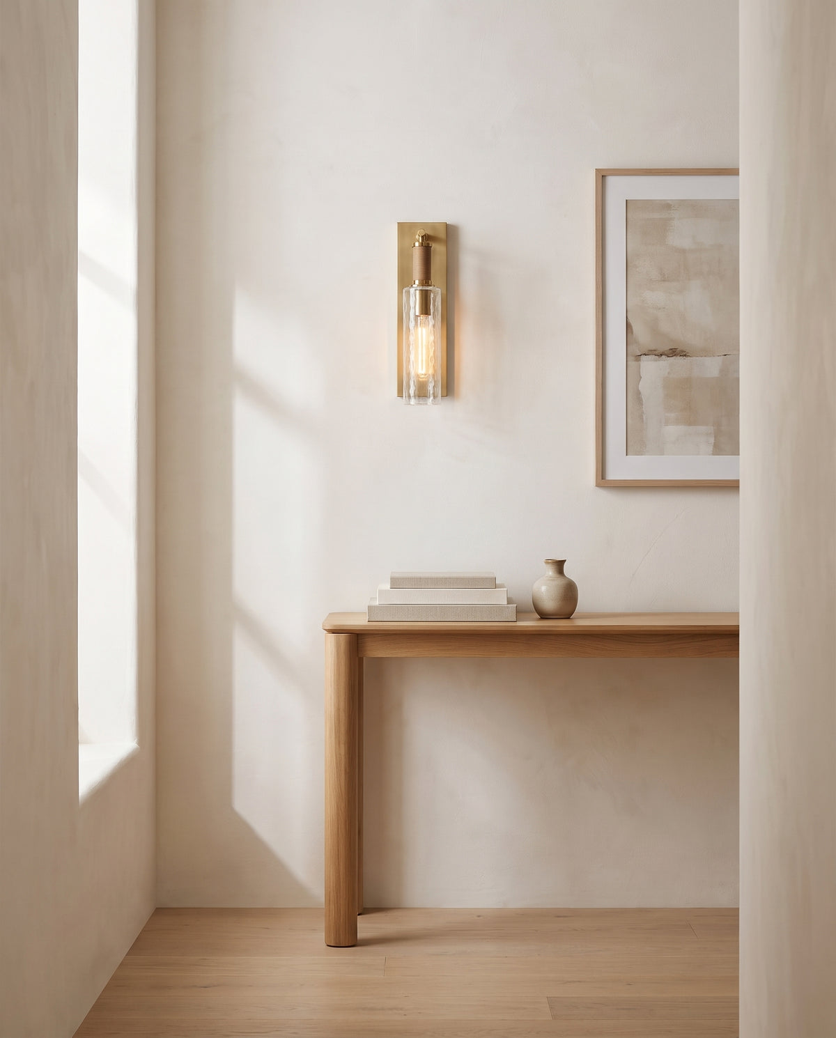 Applique murale en laiton laiton vieilli 12x44cm Eastchester - Hudson Valley Lighting en situation