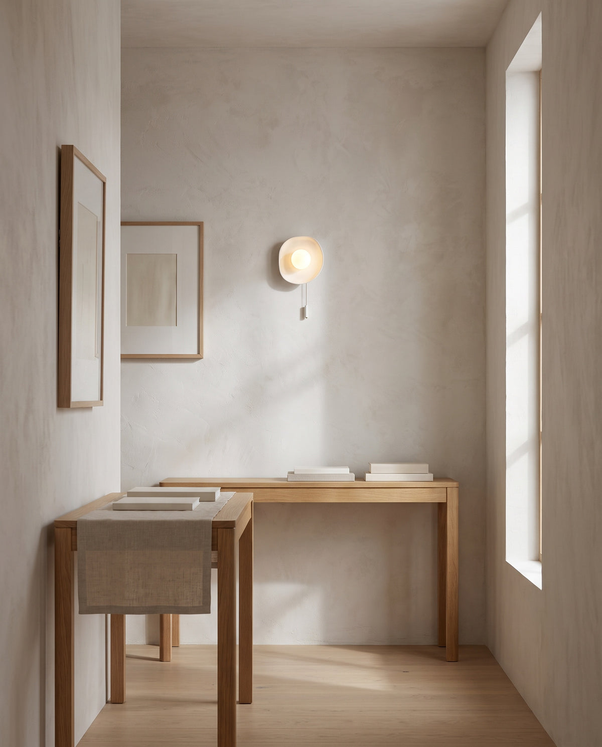 Wall light ceramic aged brass 30x30cm Bacia - Mitzi en situation
