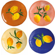 4 Assiettes colorées motifs citrons - &Klevering - The Cool Republic