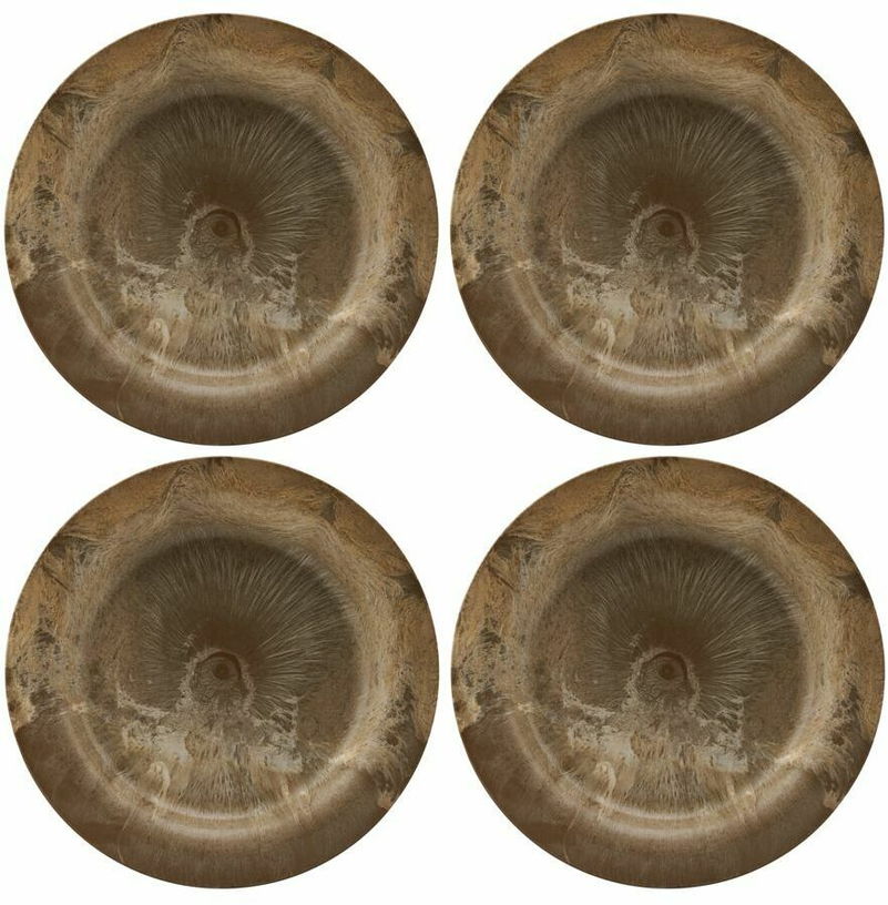 4 Assiettes dorées 24 cm Serveur - House Doctor - The Cool Republic