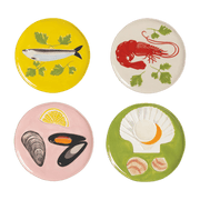 4 Assiettes en dolomite colorées De la mer - &Klevering - The Cool Republic