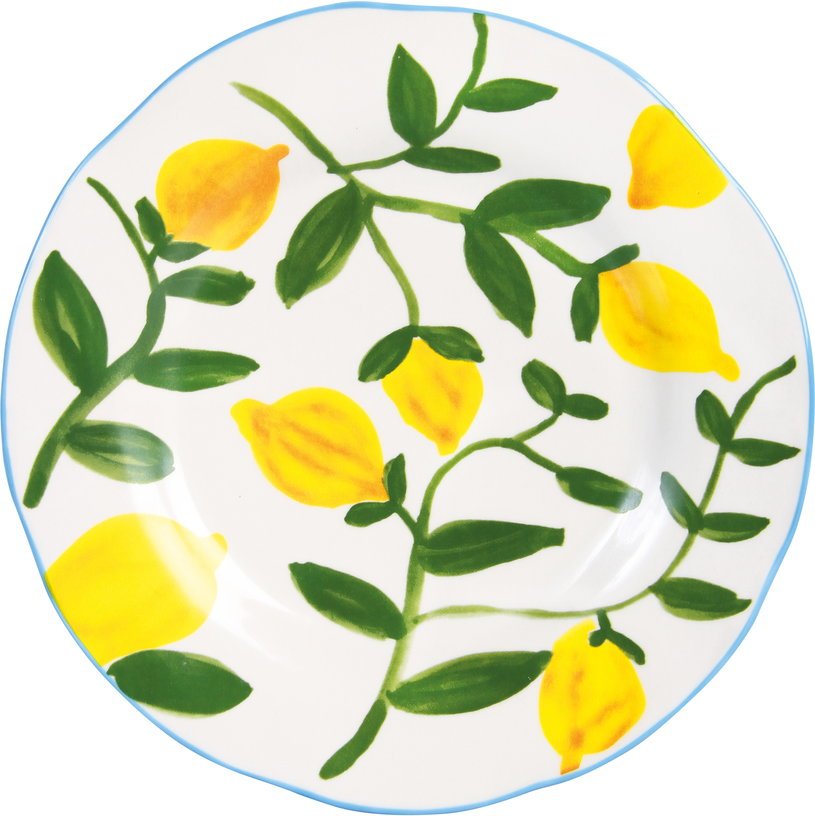 4 assiettes motifs citrons 22 cm Lemon Twig - &Klevering - The Cool Republic