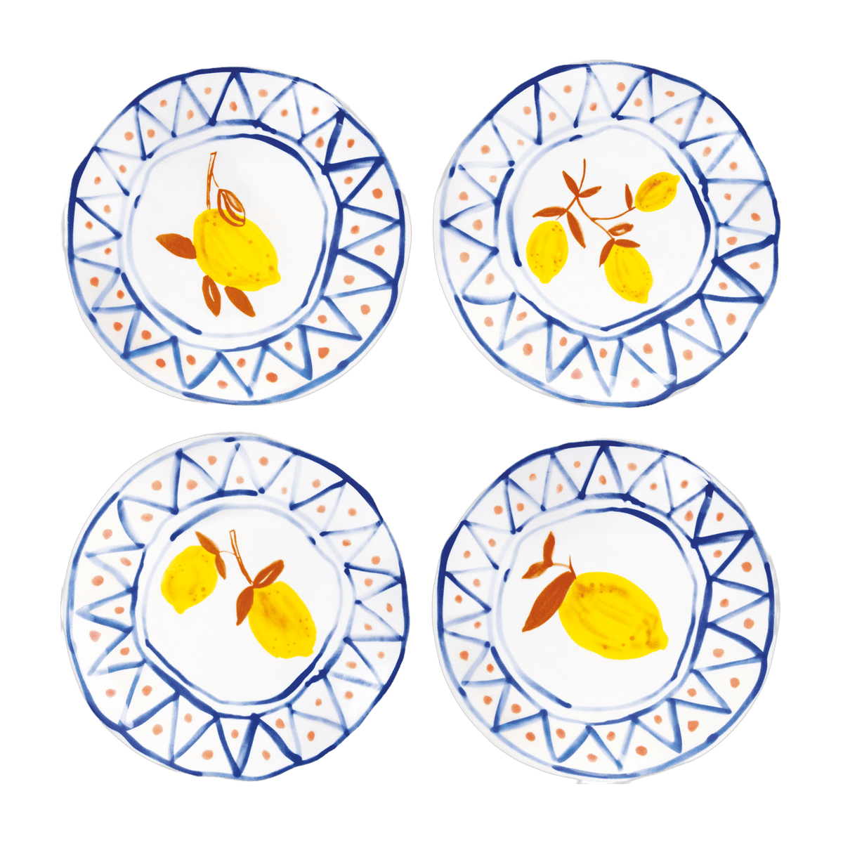 4 Assiettes motifs citrons Moroccan - &Klevering - The Cool Republic