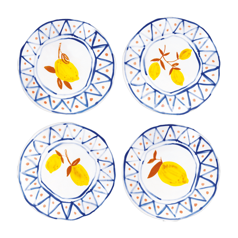 4 Assiettes motifs citrons Moroccan - &Klevering - The Cool Republic