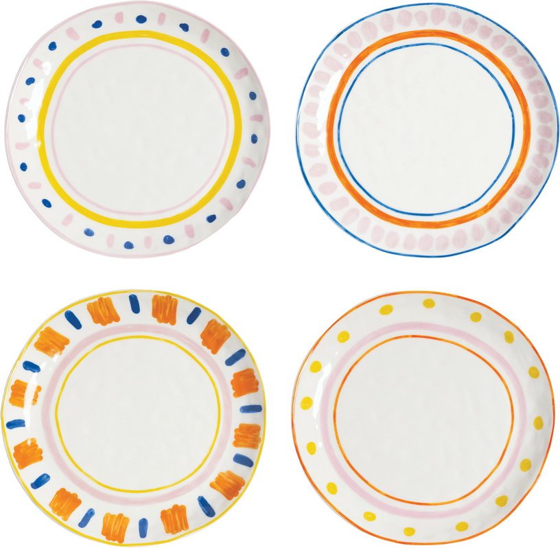 4 Assiettes plates en porcelaine Boavista - &Klevering - The Cool Republic