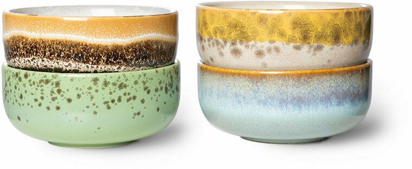 4 Bols en céramique castor XS Vaisselle 70's - HKliving - The Cool Republic