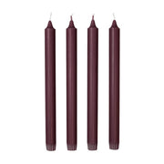 4 Bougies en cire bordeaux 28cm Eco Taper - Broste Copenhagen