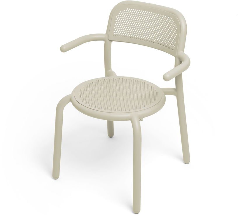 4 chaises beiges avec accoudoirs Toni - Fatboy - The Cool Republic
