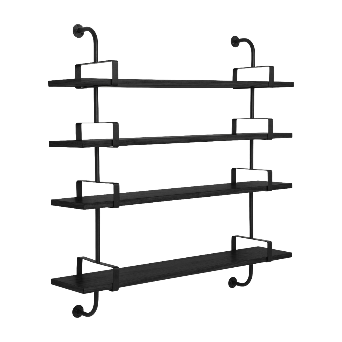 4 shelves in black ash 155 cm Demon Shelf - Gubi - The Cool Republic
