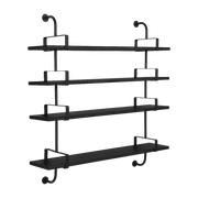 4 shelves in black ash 155 cm Demon Shelf - Gubi - The Cool Republic