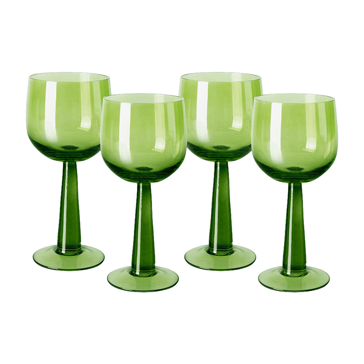 4 Grand verres à vin vert Lime - HKliving - The Cool Republic