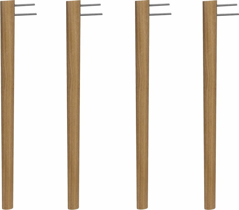 4 pieds de table en chêne huilé 75 cm ZigZag - Hans K - The Cool Republic