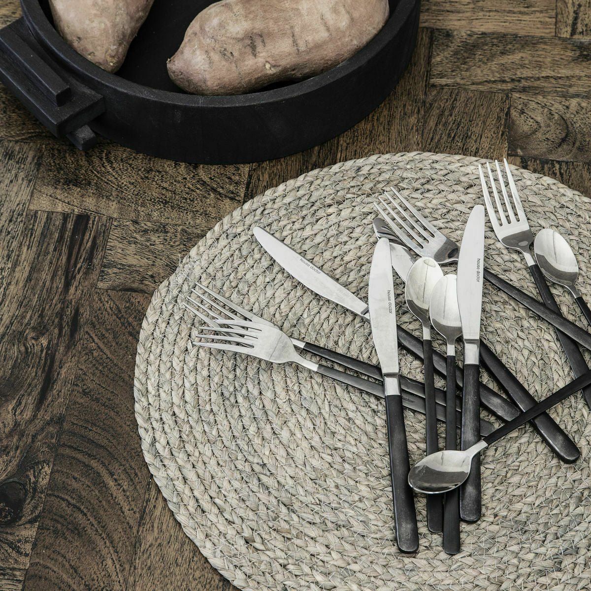 Placemats Circle Gris clair - House Doctor - The Cool Republic