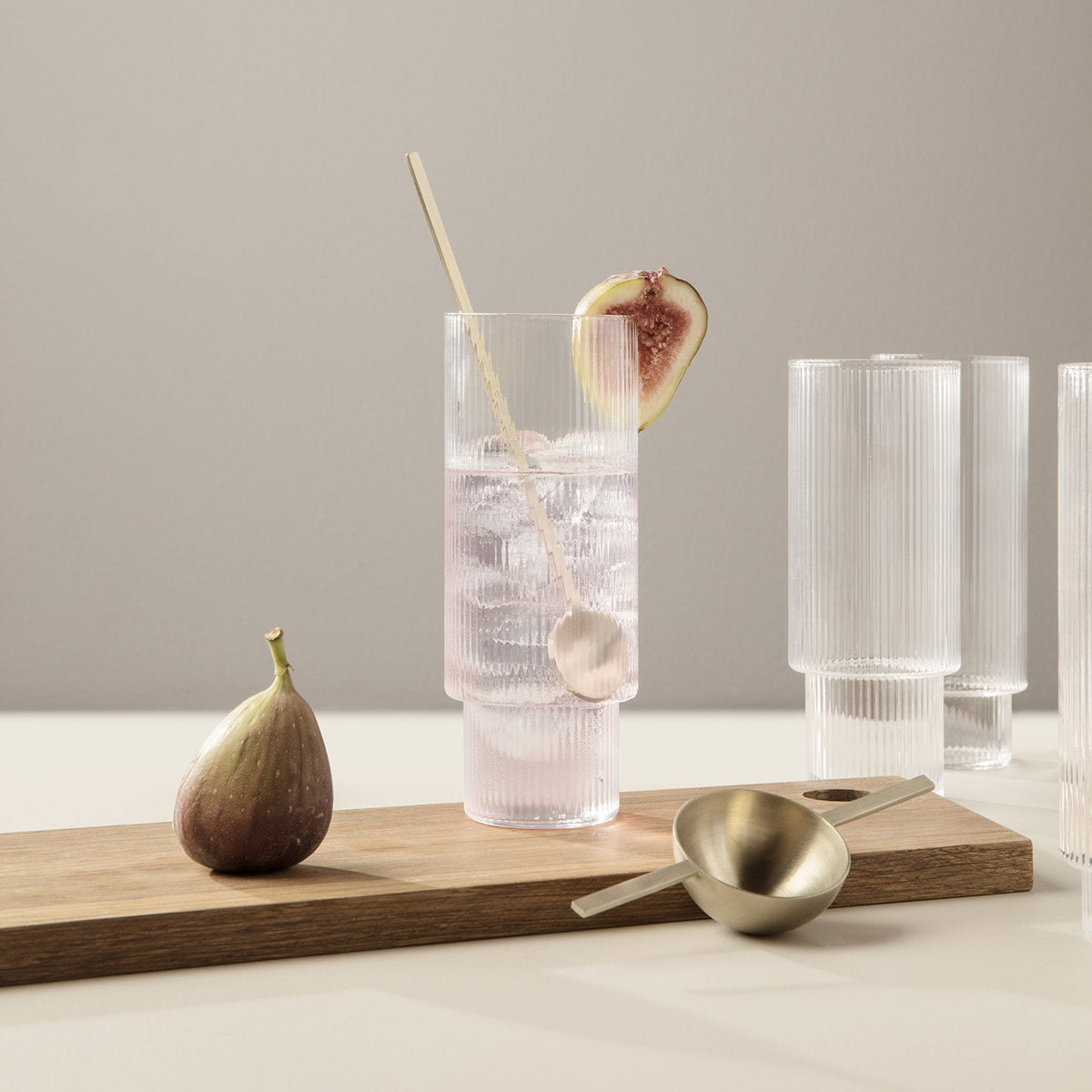 4 Verres à eau long drink Ripple - Ferm Living - The Cool Republic