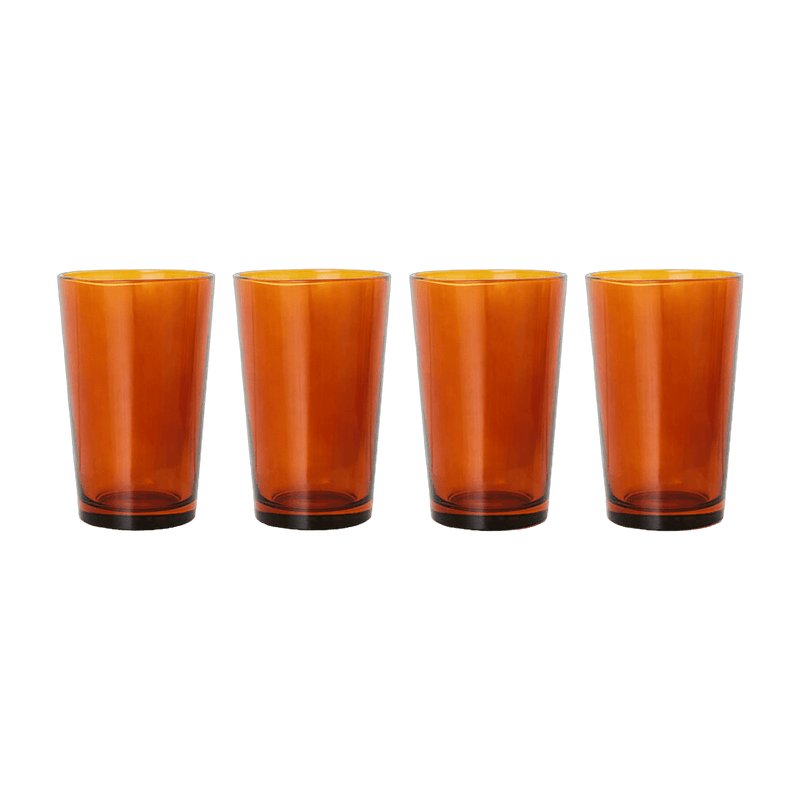 4 Verres à thé marron Amber - HKliving - The Cool Republic