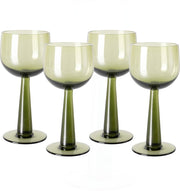 4 verres à vin hauts verts The Emeralds - HKliving - The Cool Republic