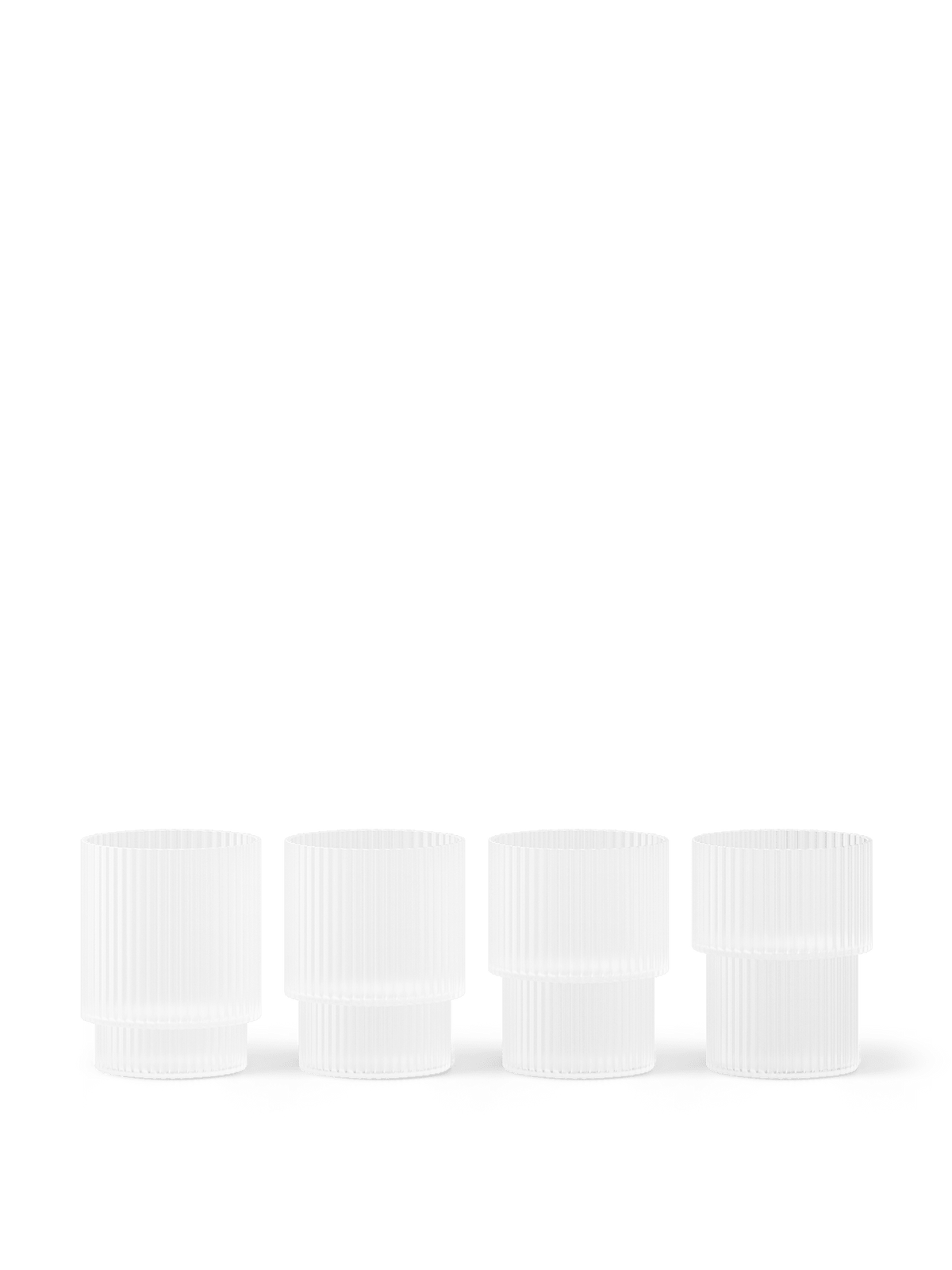 4 verres givrés 6cl 5x6cm Ripple - Ferm Living - The Cool Republic