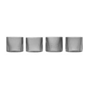 4 verres gris fumé Ripple Low - Ferm Living - The Cool Republic