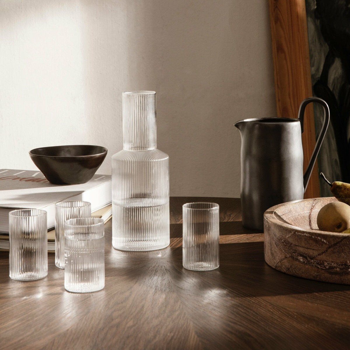 4 verres style verrine Ripple - Ferm Living - The Cool Republic