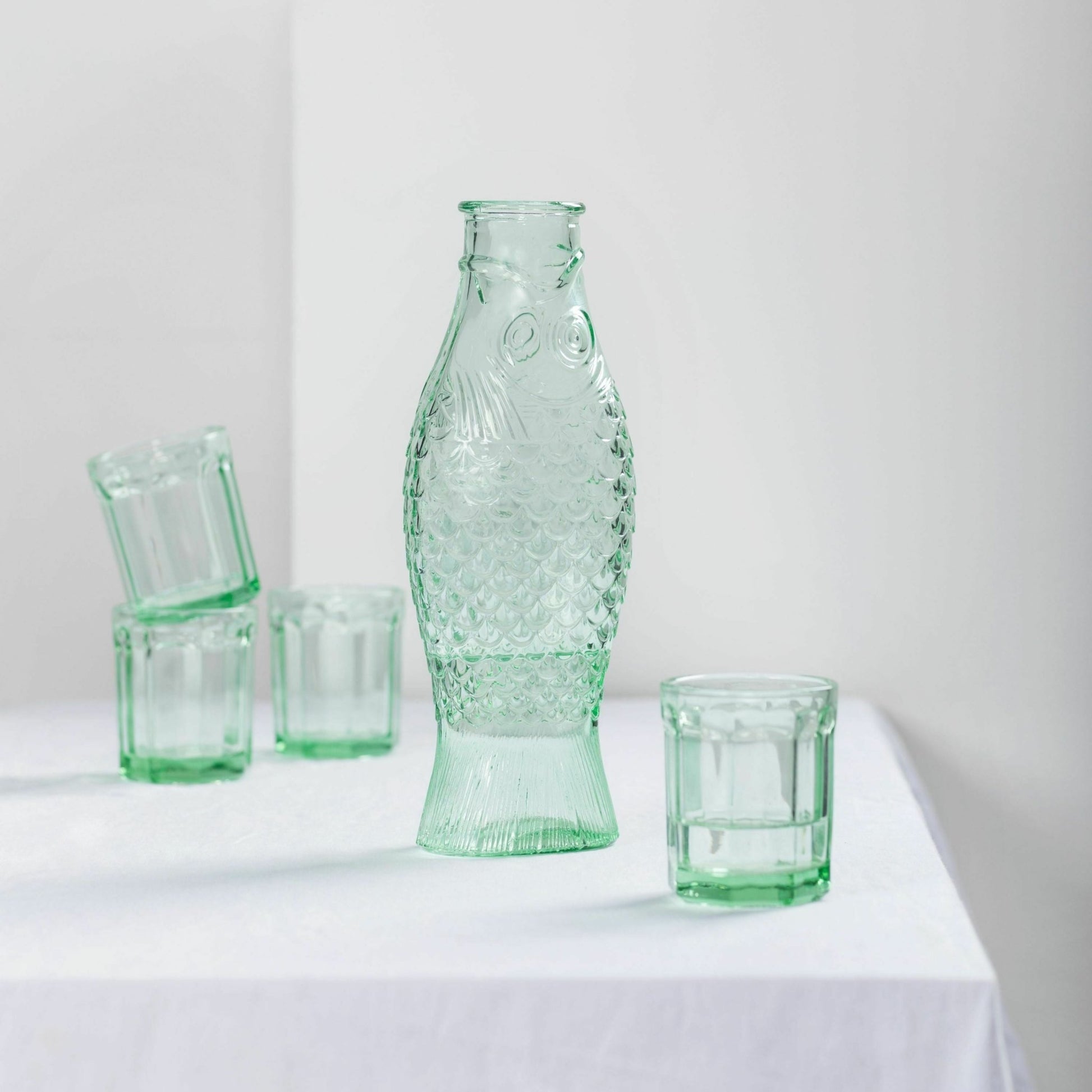 4 Verres transparent vert - Serax - The Cool Republic