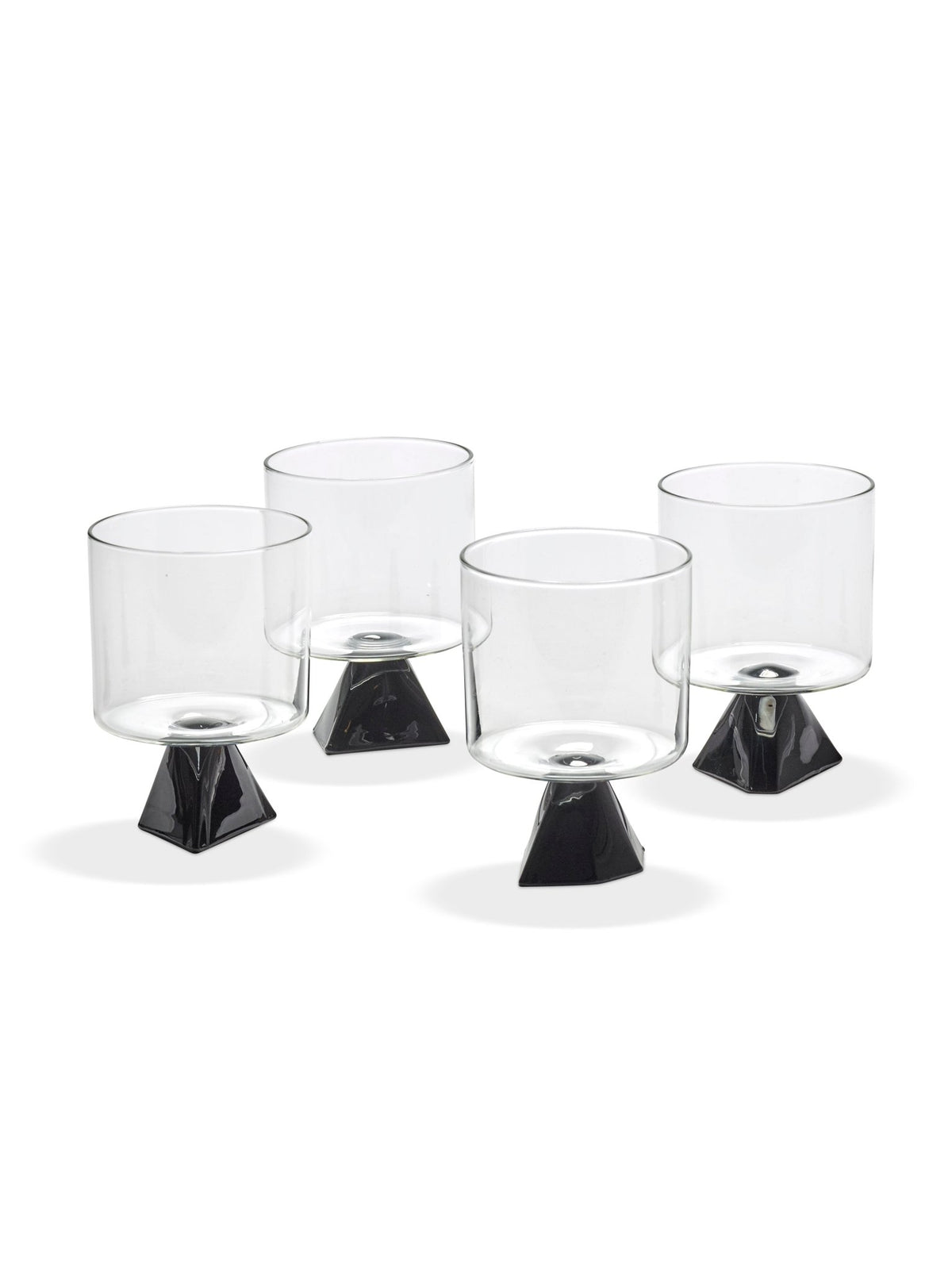 4 Verres transparents et noir 38cl 8x11,5cm - Serax - The Cool Republic