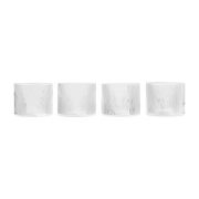 4 verres transparents Ripple Low - Ferm Living - The Cool Republic