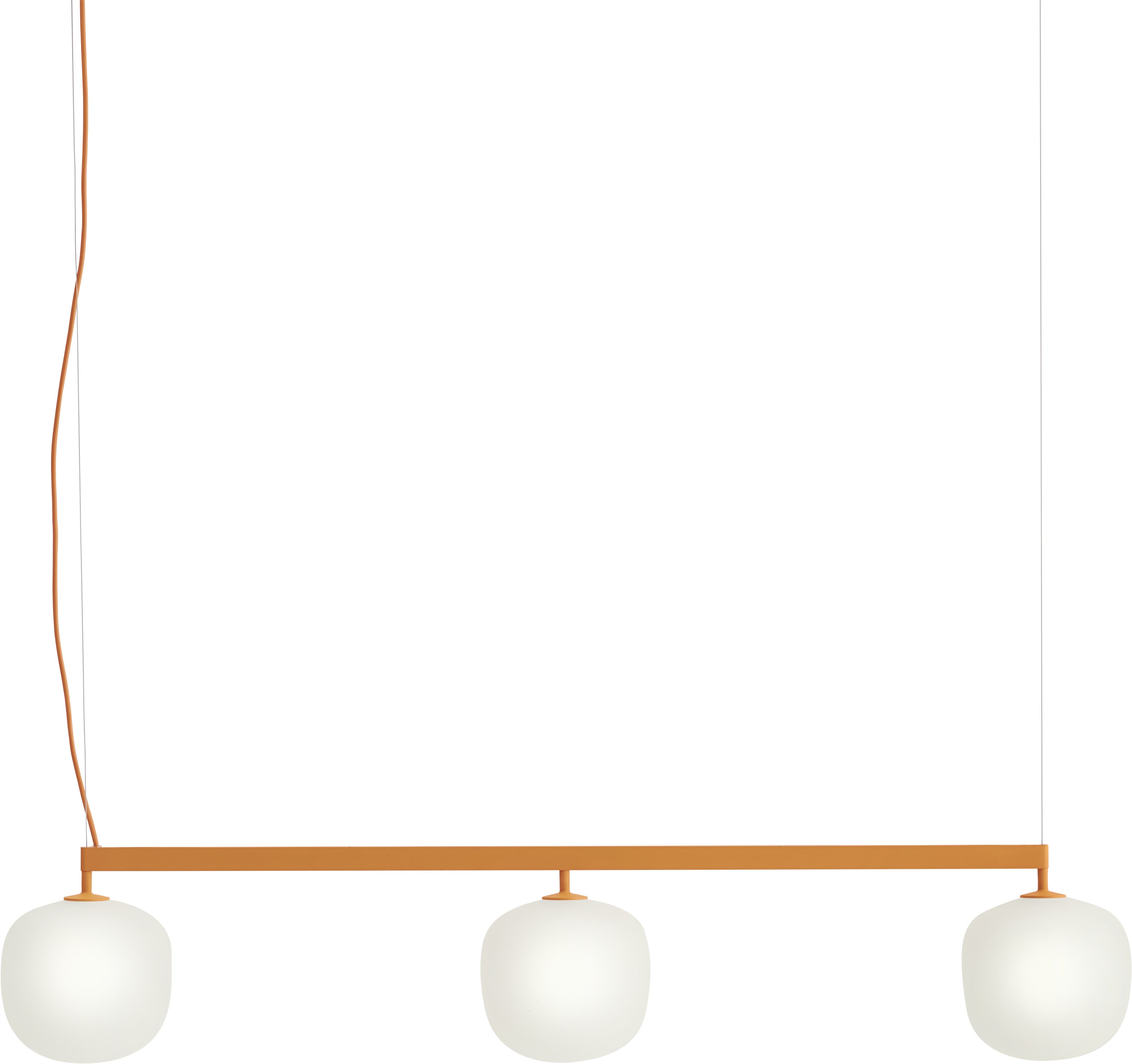 Suspension en aluminium orange et verre soufflé 110x23cm Rime - Muuto — 401758.jpg