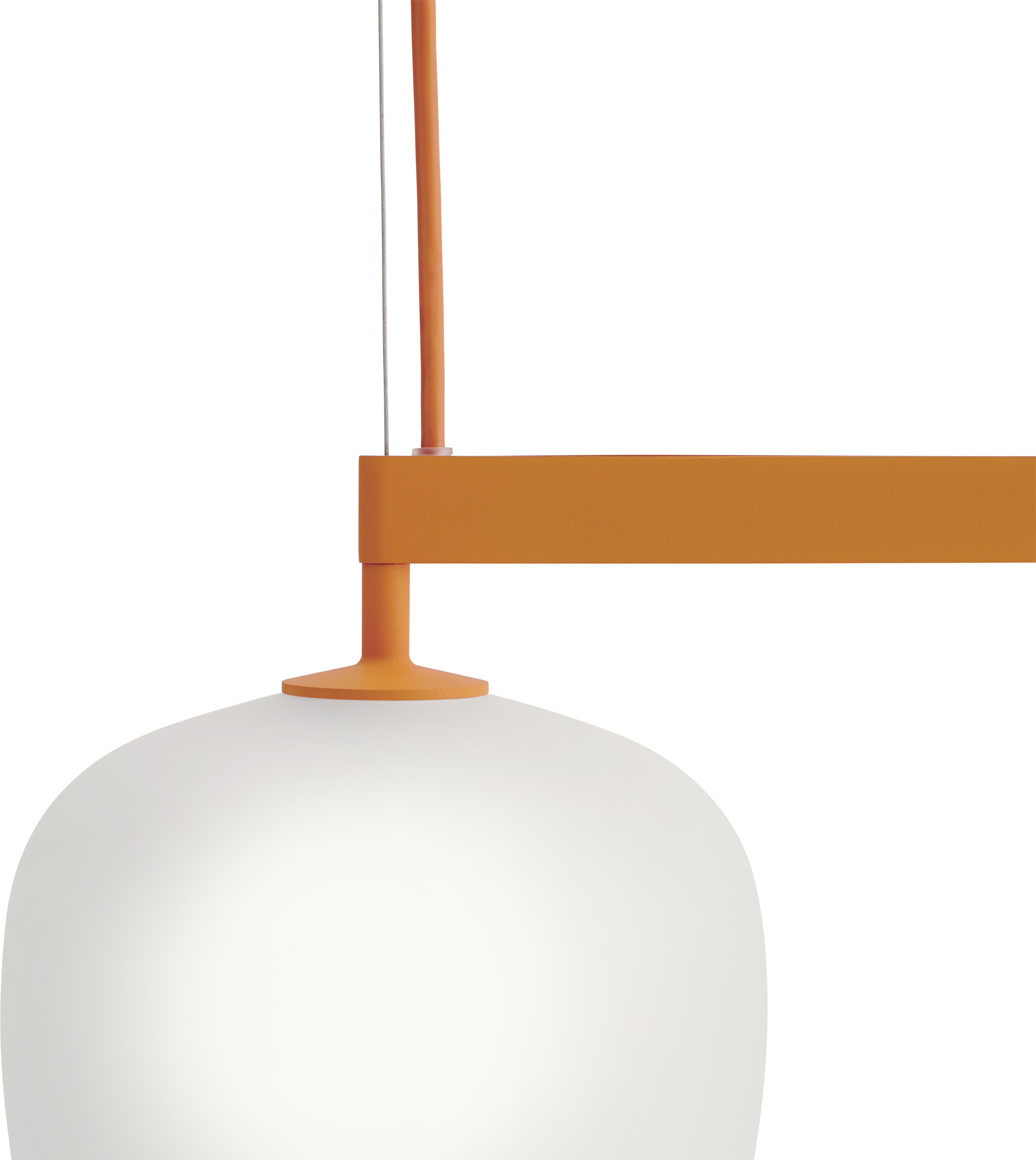 Suspension en aluminium orange et verre soufflé 110x23cm Rime - Muuto — 401759.jpg