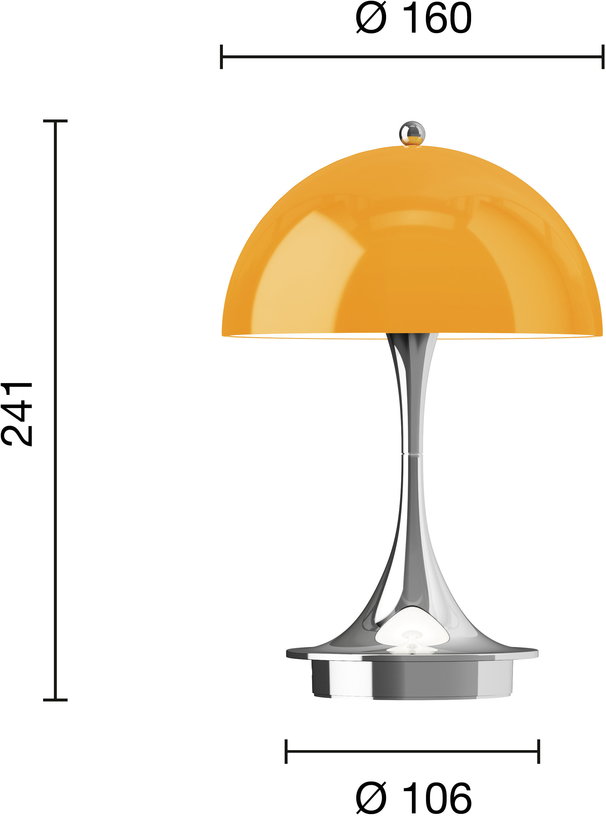 lampe-portable-orange-et-chrome-panthella-160-portable-v3-louis-poulsen-3