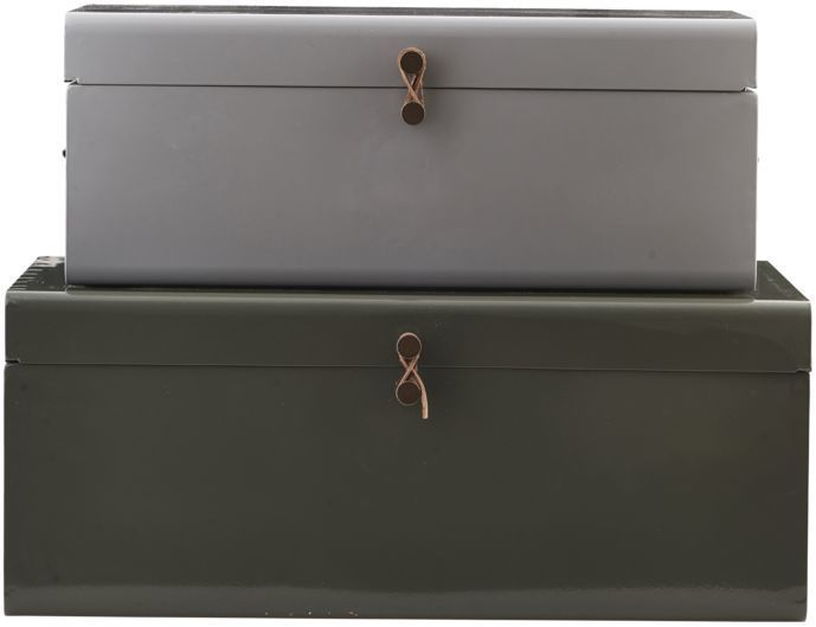 2-malles-de-rangement-grise-et-verte-house-doctor-1