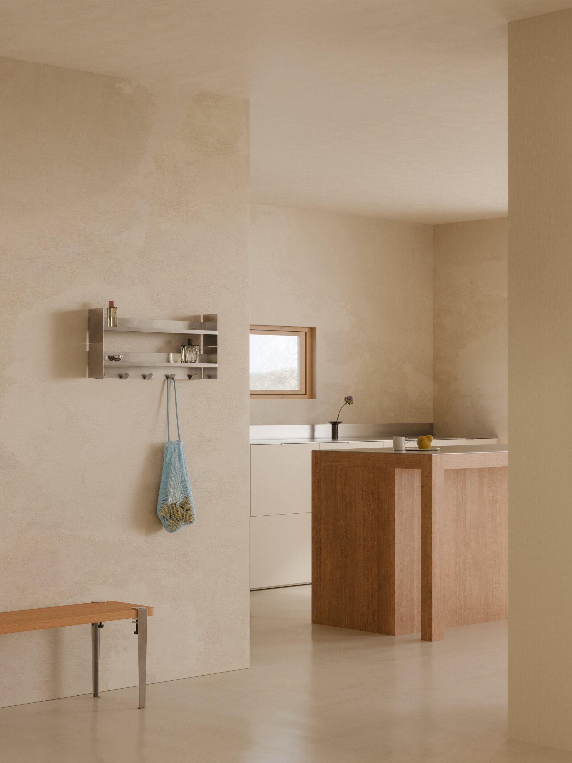 Etagère murale en inox 45x10cm Pli core slim - TIPTOE — 404558.jpg