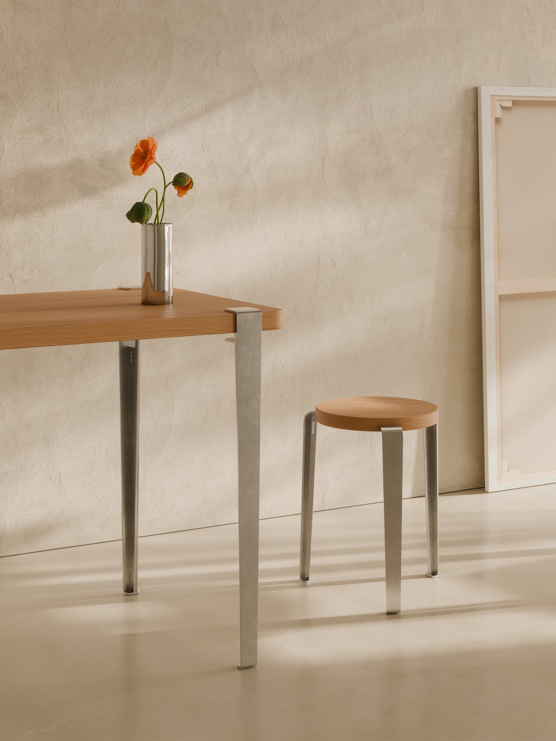 Tabouret en chêne et inox 45cm Lou - TIPTOE — 404584.jpg