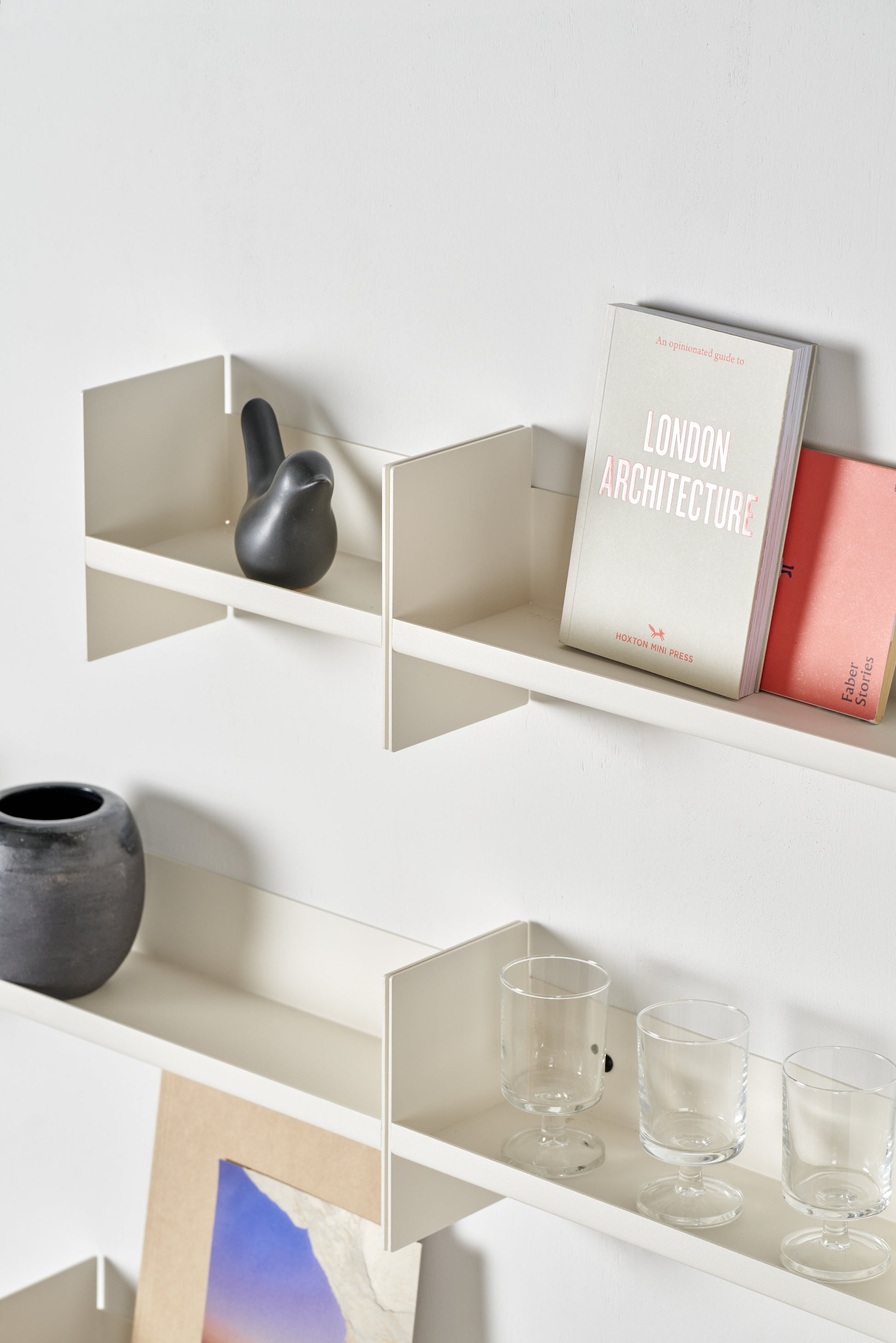 Etagère murale en acier blanc crème 45x10cm Pli slim - TIPTOE — 404609.jpg