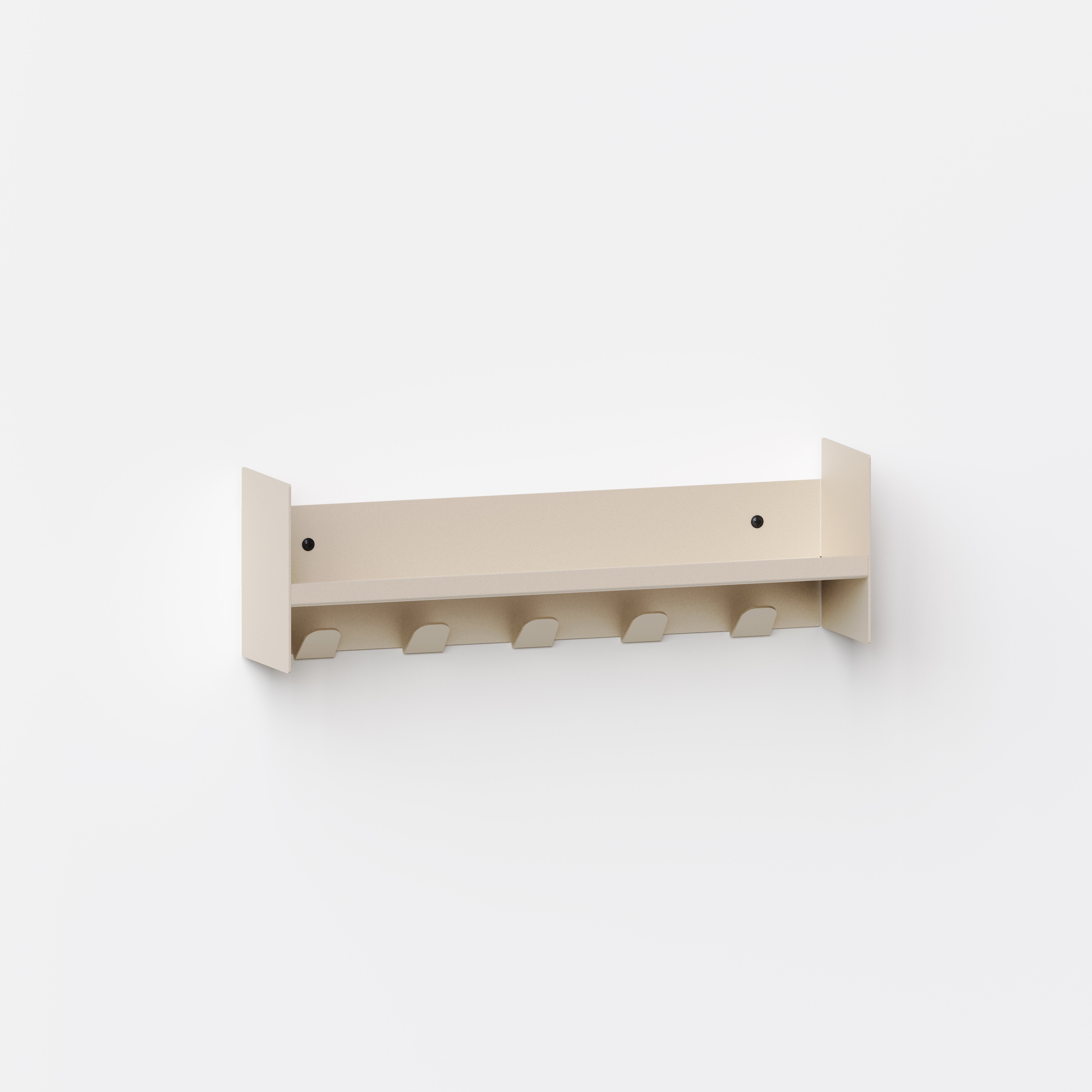 Etagère murale en acier blanc crème avec crochets 45x10cm Pli slim - TIPTOE — 404614.jpg