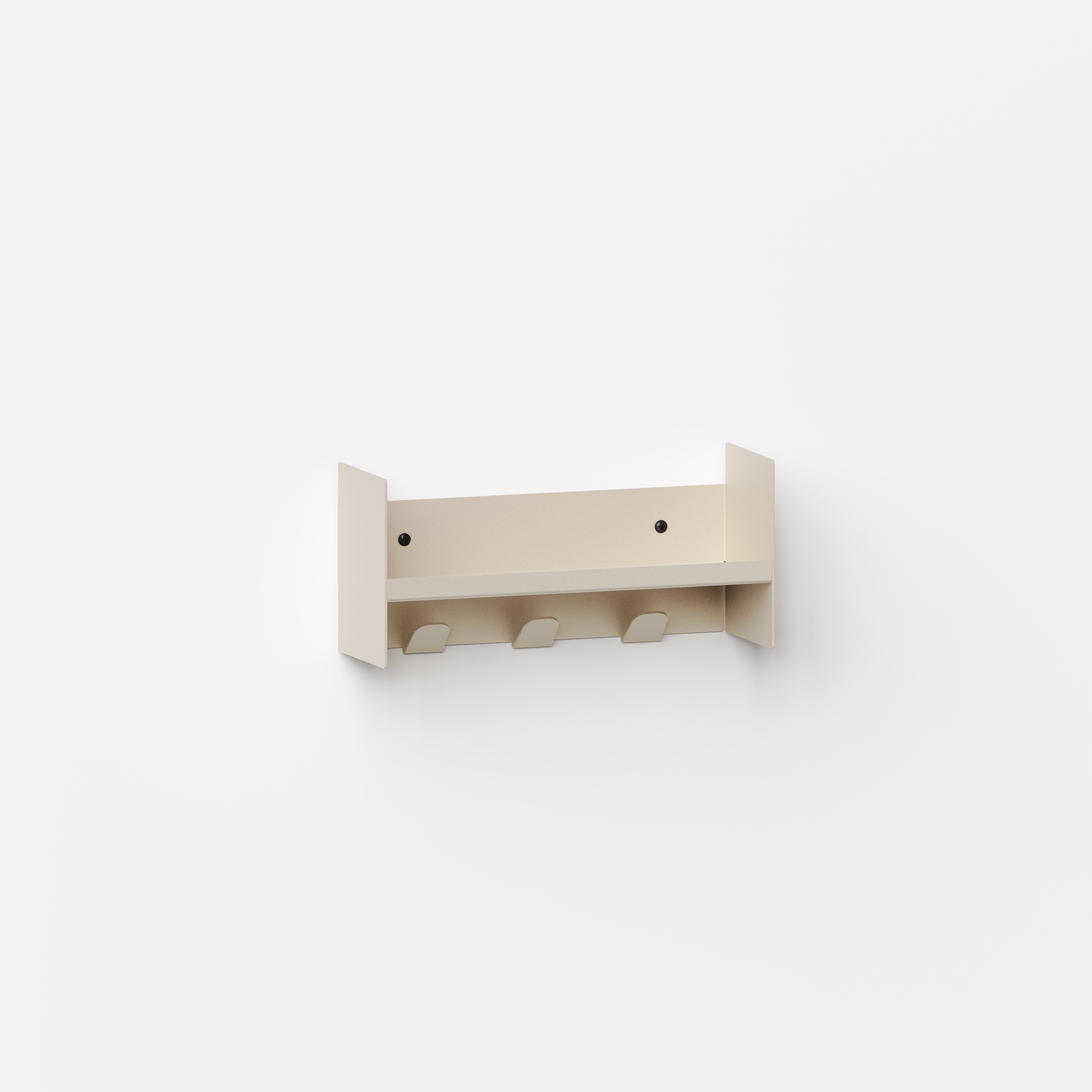 Etagère murale en acier blanc crème avec crochets 30x10cm Pli slim - TIPTOE — 404625.jpg