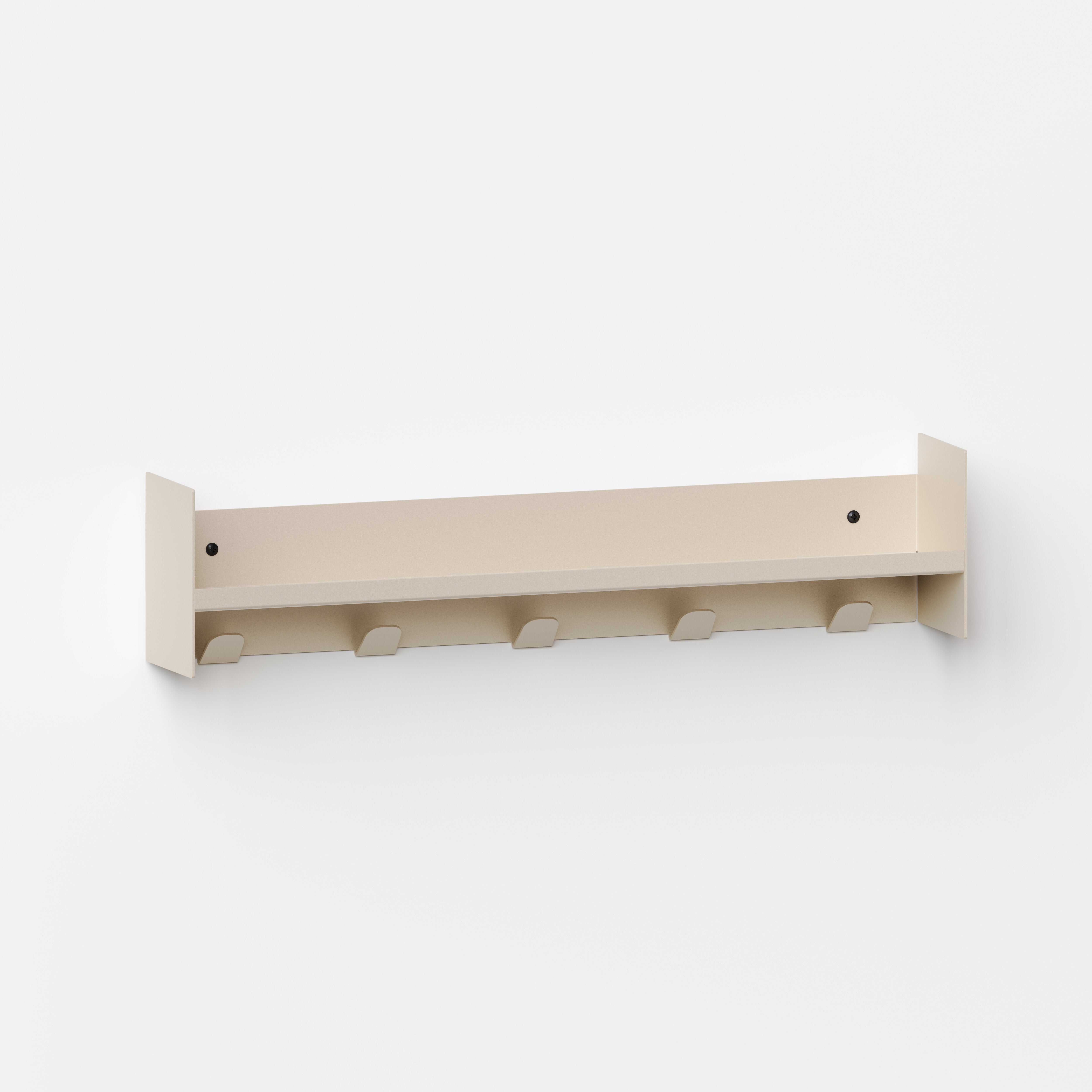 Etagère murale en acier blanc crème avec crochets 60x10cm Pli slim - TIPTOE — 404626.jpg