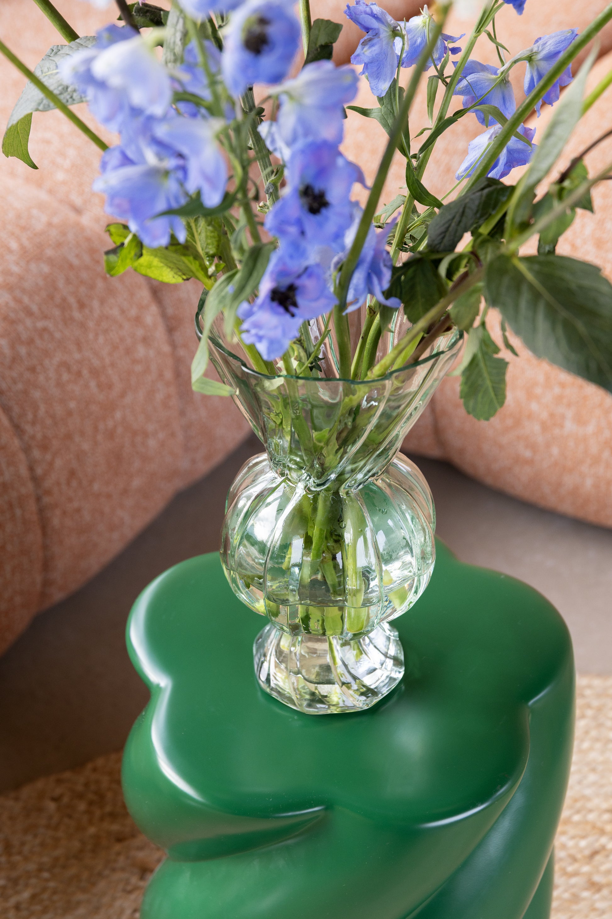 Vase en verre vert transparent 16,5x28,5cm Rhombic - &Klevering — 405258.jpg