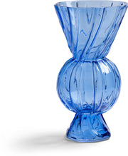 Vase en verre bleu transparent 16,5x28,5cm Rhombic - &Klevering — 405260.jpg