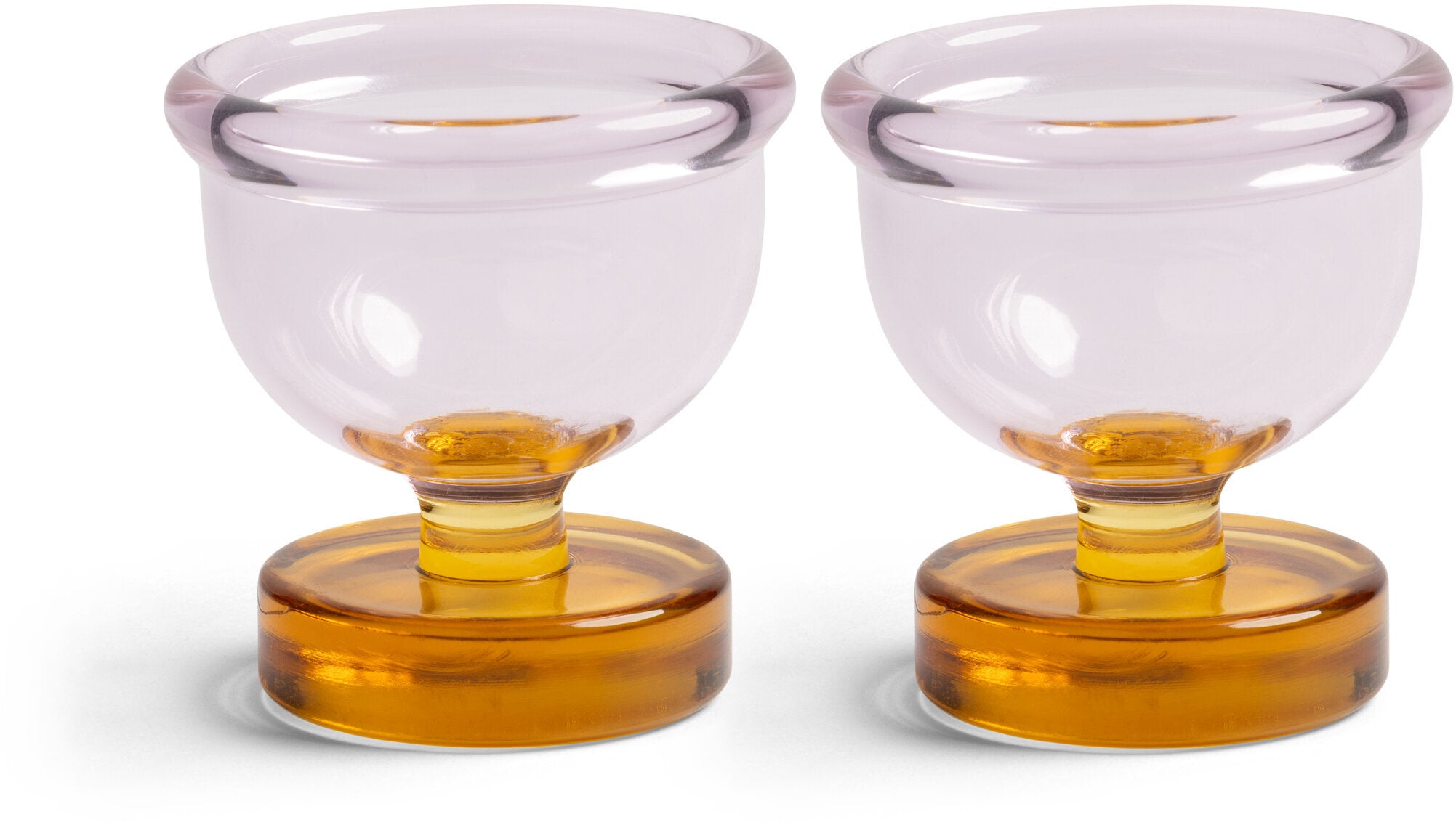 2 Coquetiers en verre rose Cantine - &Klevering — 405269.jpg