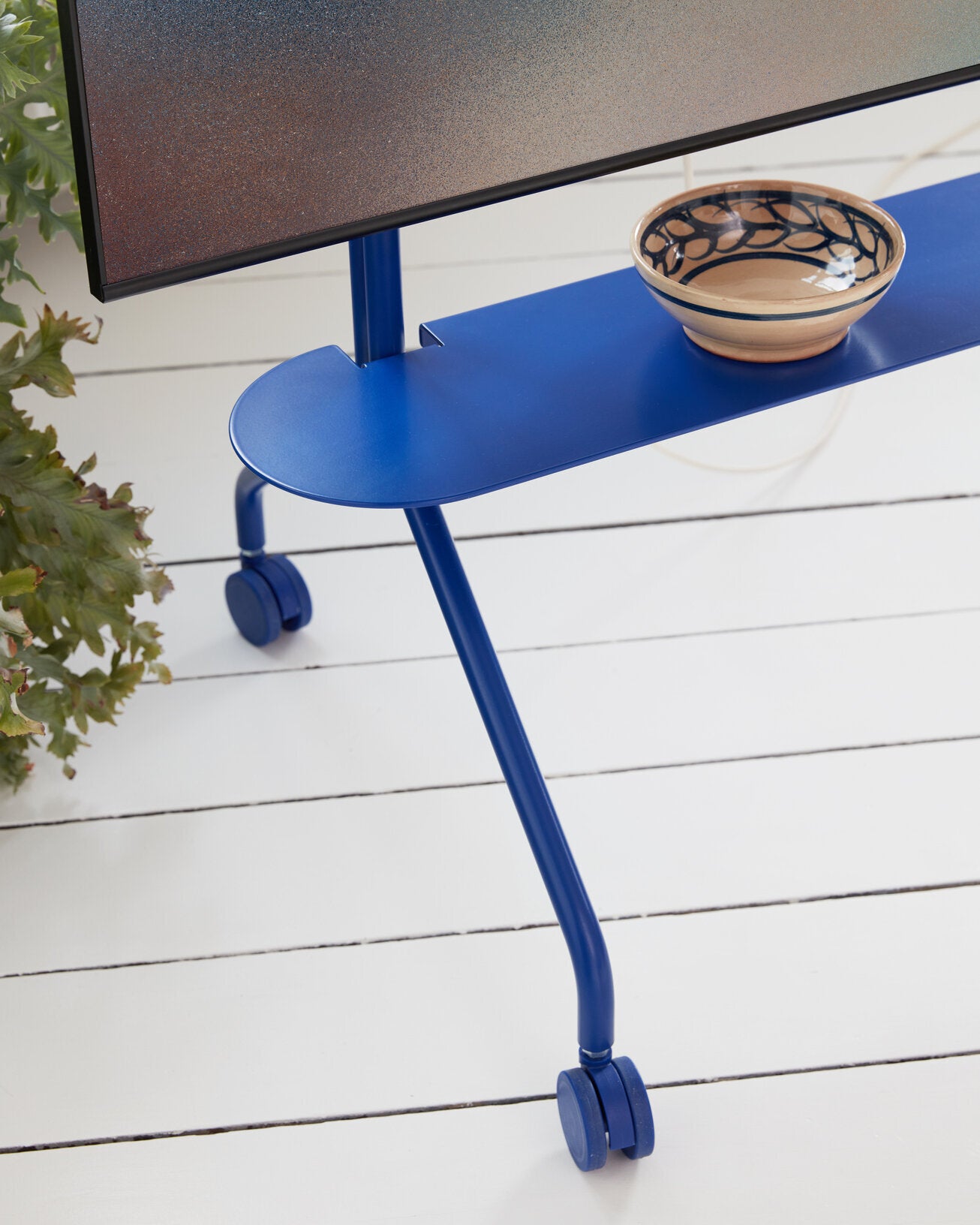 Tablette pour support tv en métal bleu marine 99x18cm Pipe - Pedestal — 405496.jpg