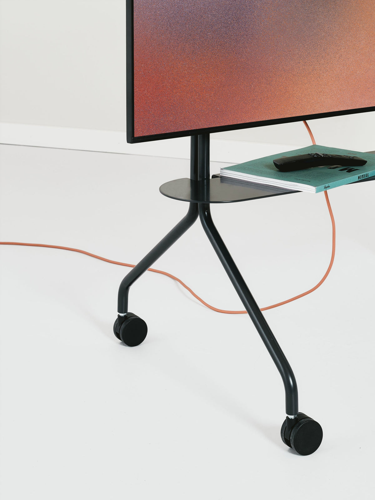 Tablette pour support tv en métal noir 99x18cm Pipe - Pedestal — 405625.jpg