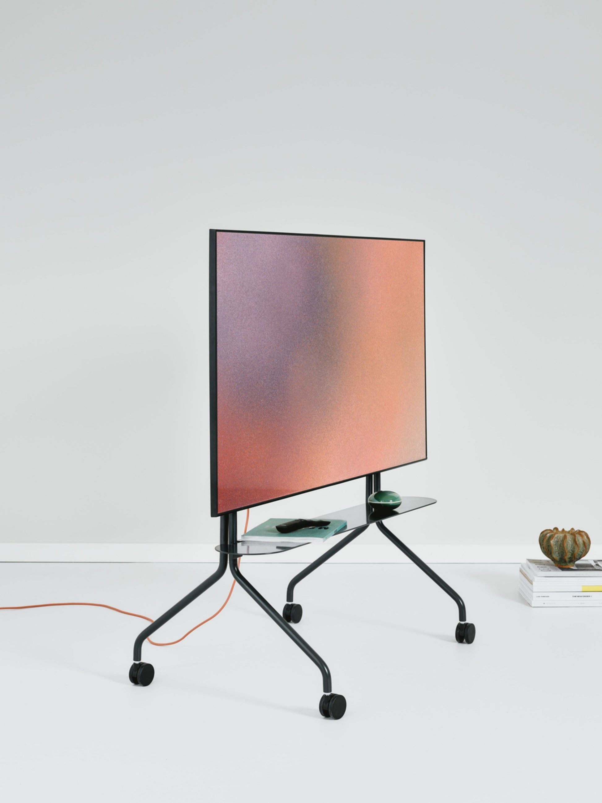 Tablette pour support tv en métal noir 99x18cm Pipe - Pedestal — 405626.jpg